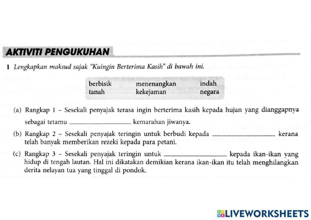 Sajak Kuingin Berterima Kasih