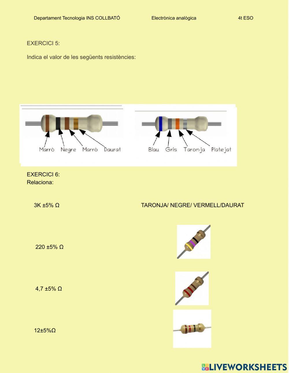 Fitxa 1 Electrònica analògica