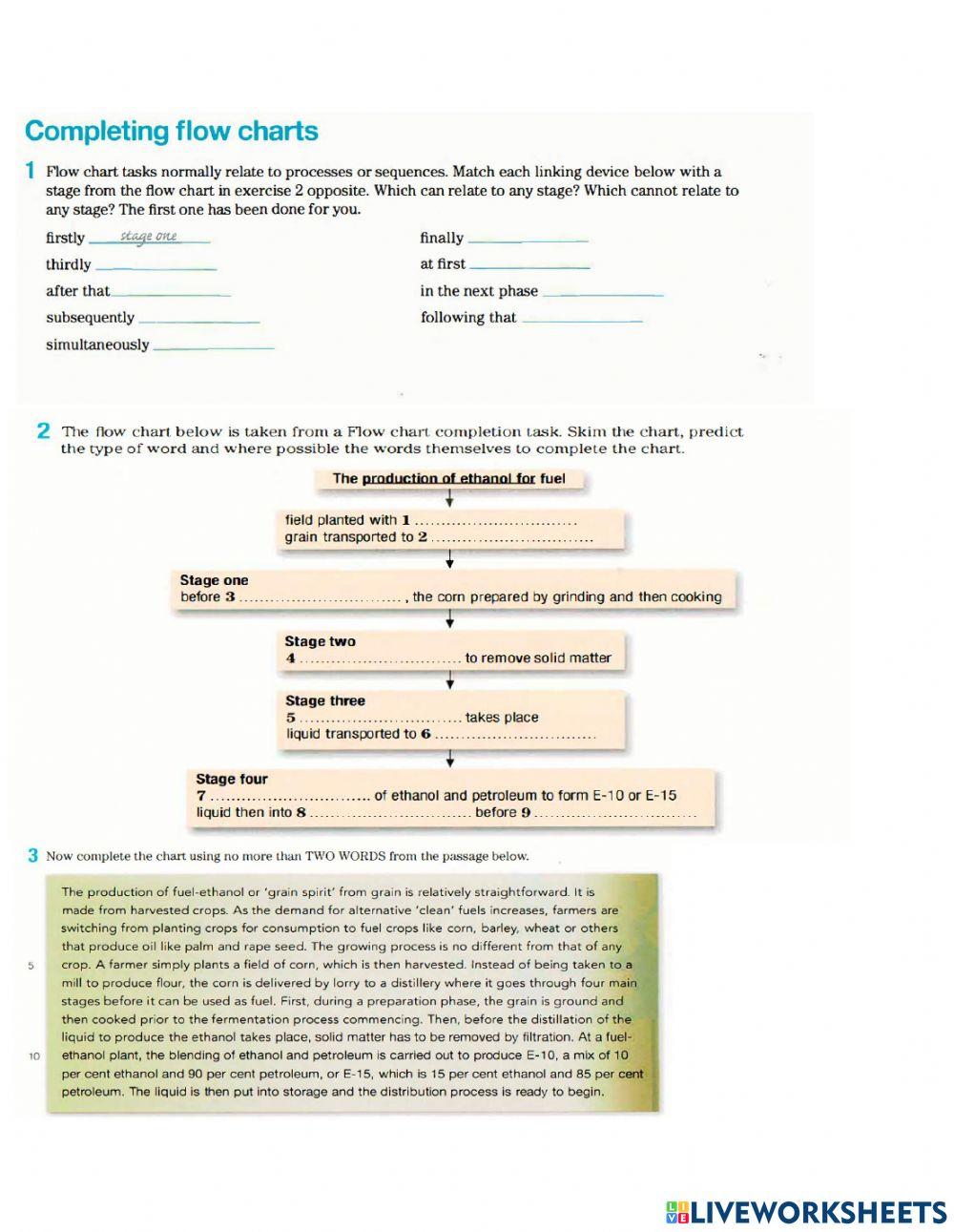 Unit 3 reading flowchart online exercise for | Live Worksheets