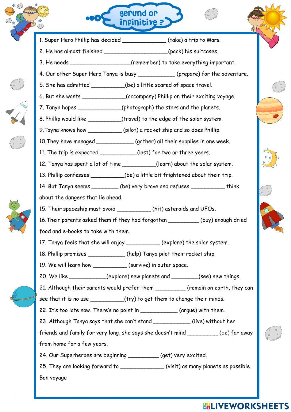 Gerunds and Infinitives