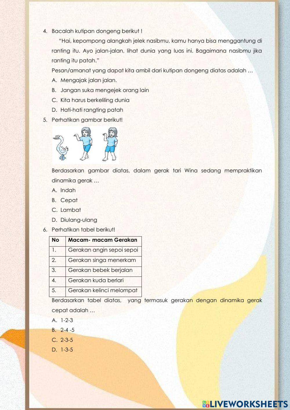 Soal Evaluasi Tema 2 subtema 2 Pb 3