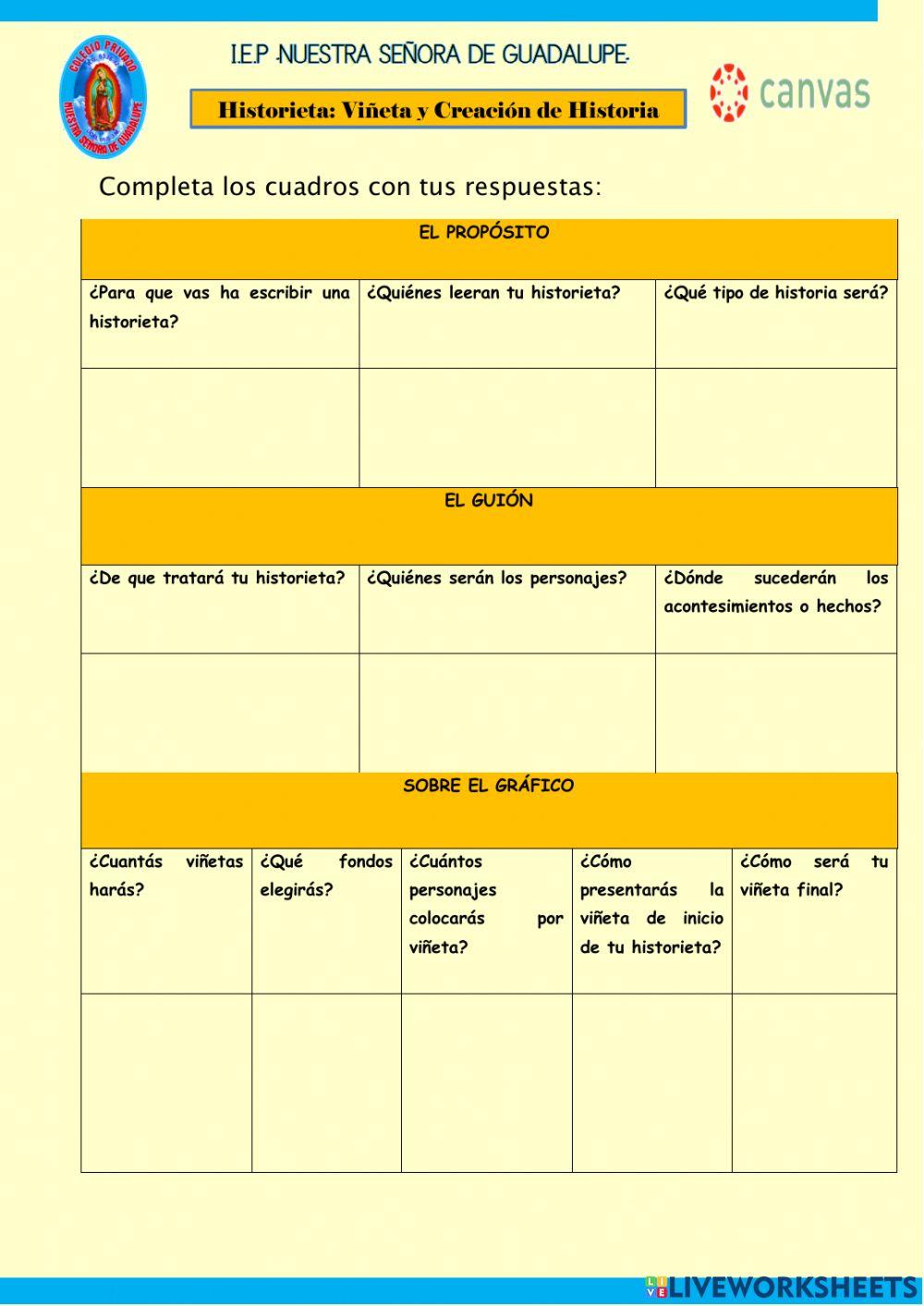 Historieta: Viñetas y Creación de la historia