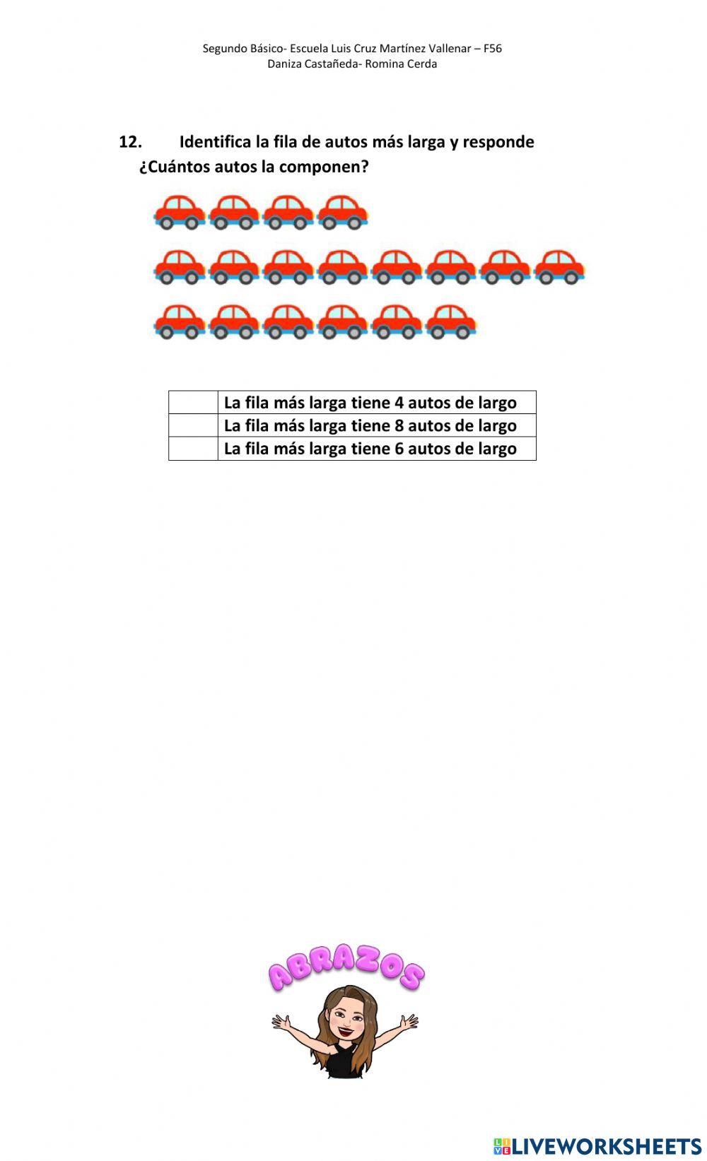 Evaluación Longitud 2° básico