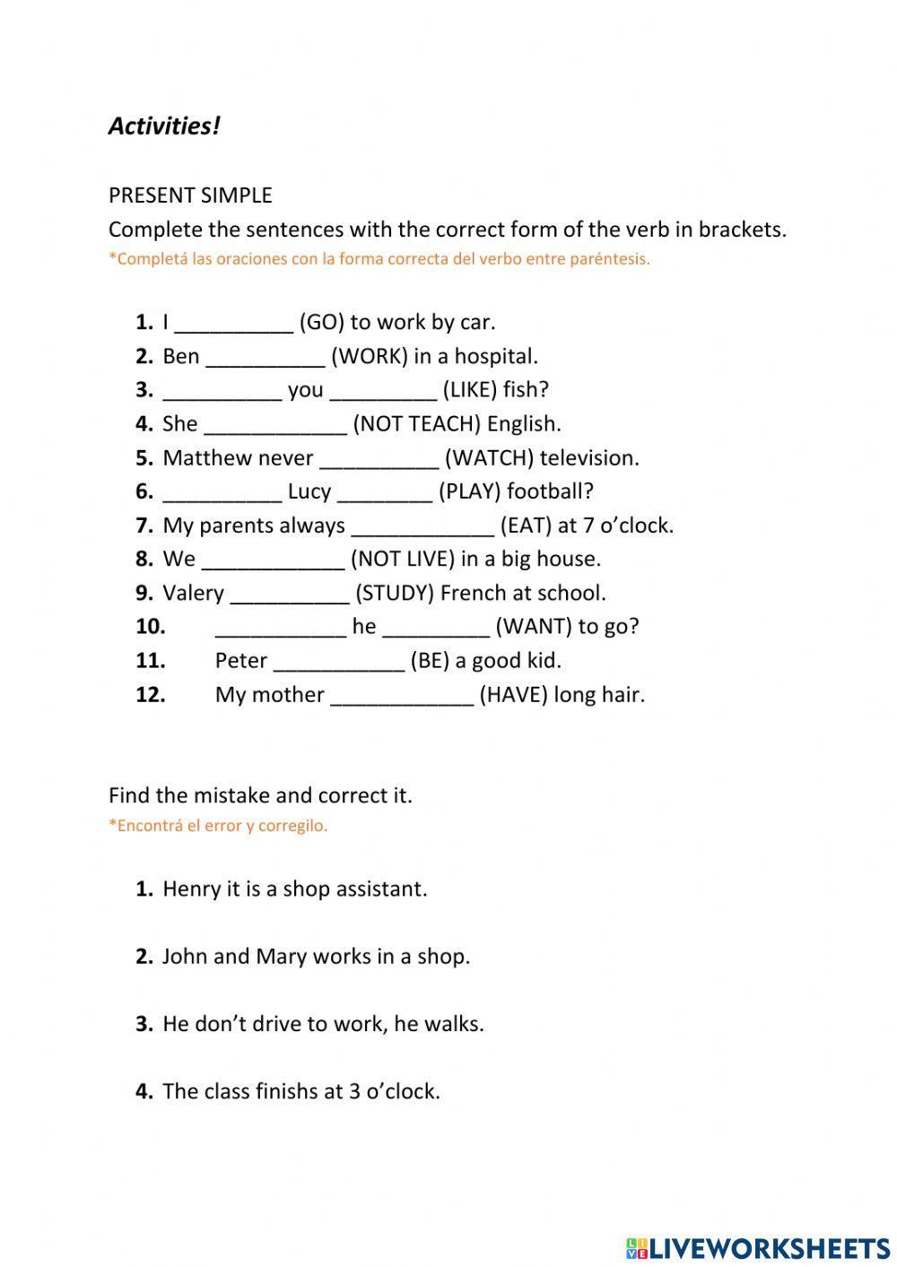 Present Simple vs Present Continuous