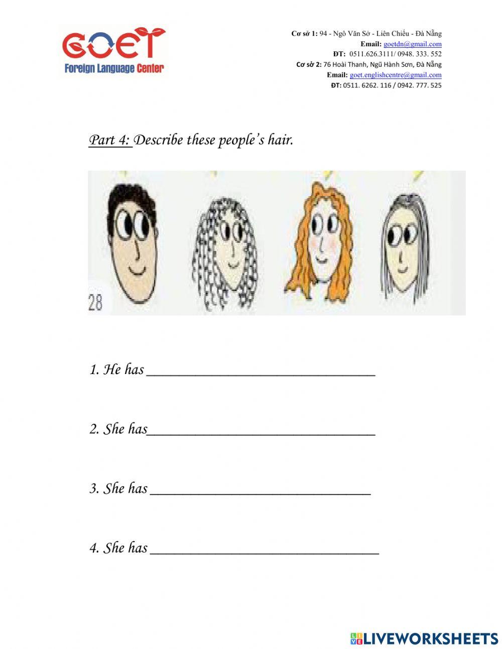 Starters end of month 4th test - Reading & writing