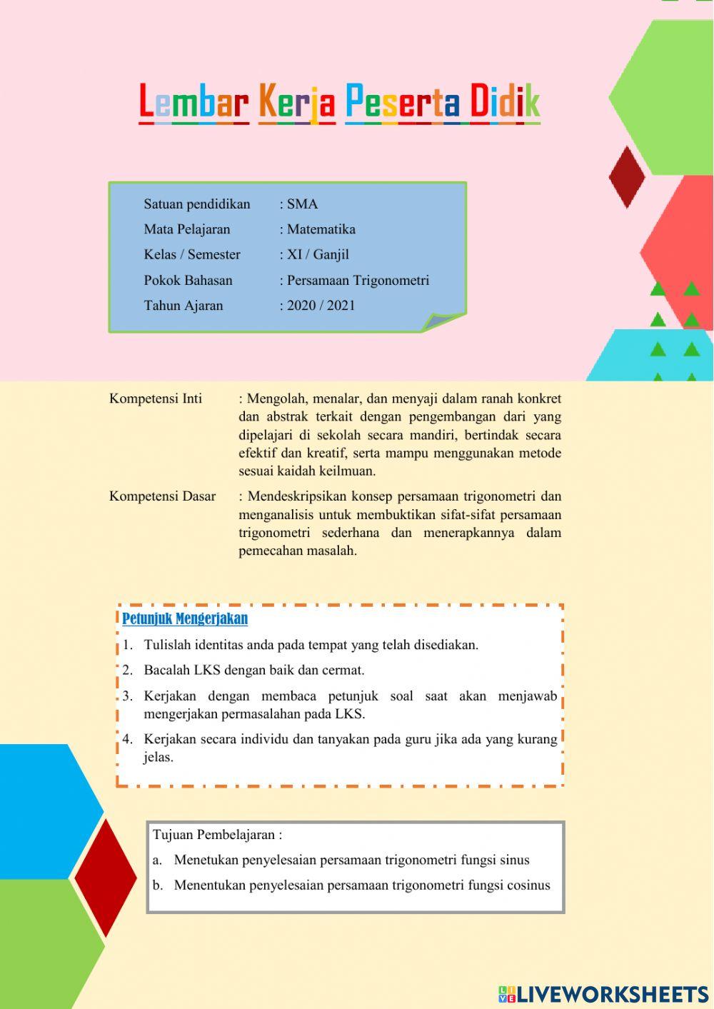 Persamaan trigonometri