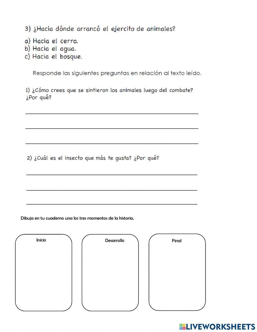 Lectura y comrensión