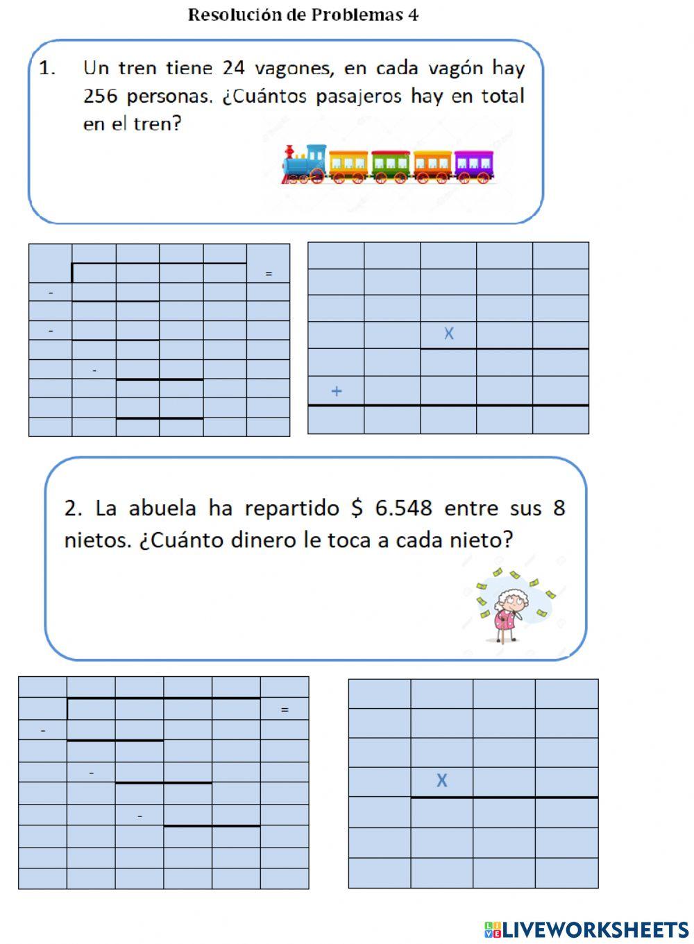Multiplicación y división