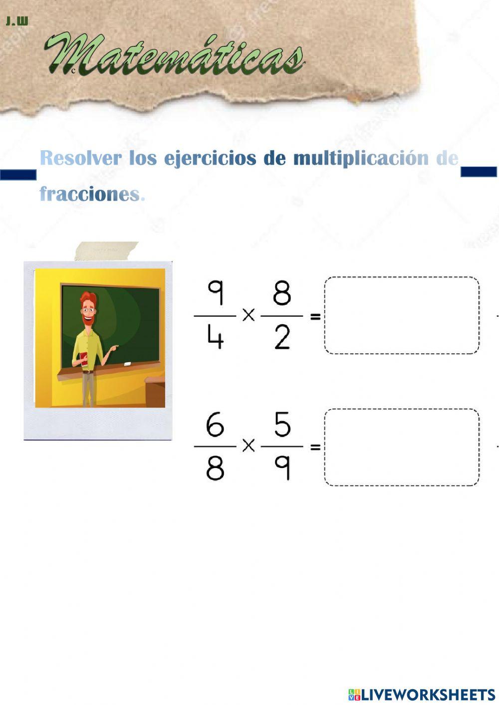 Multiplicación y división de fracciones