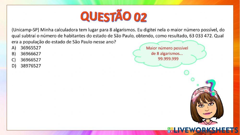 Operações com números naturais
