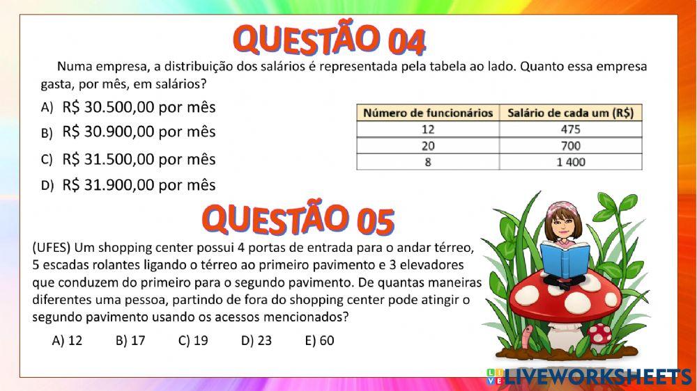 Operações com números naturais