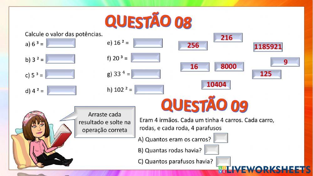 Operações com números naturais