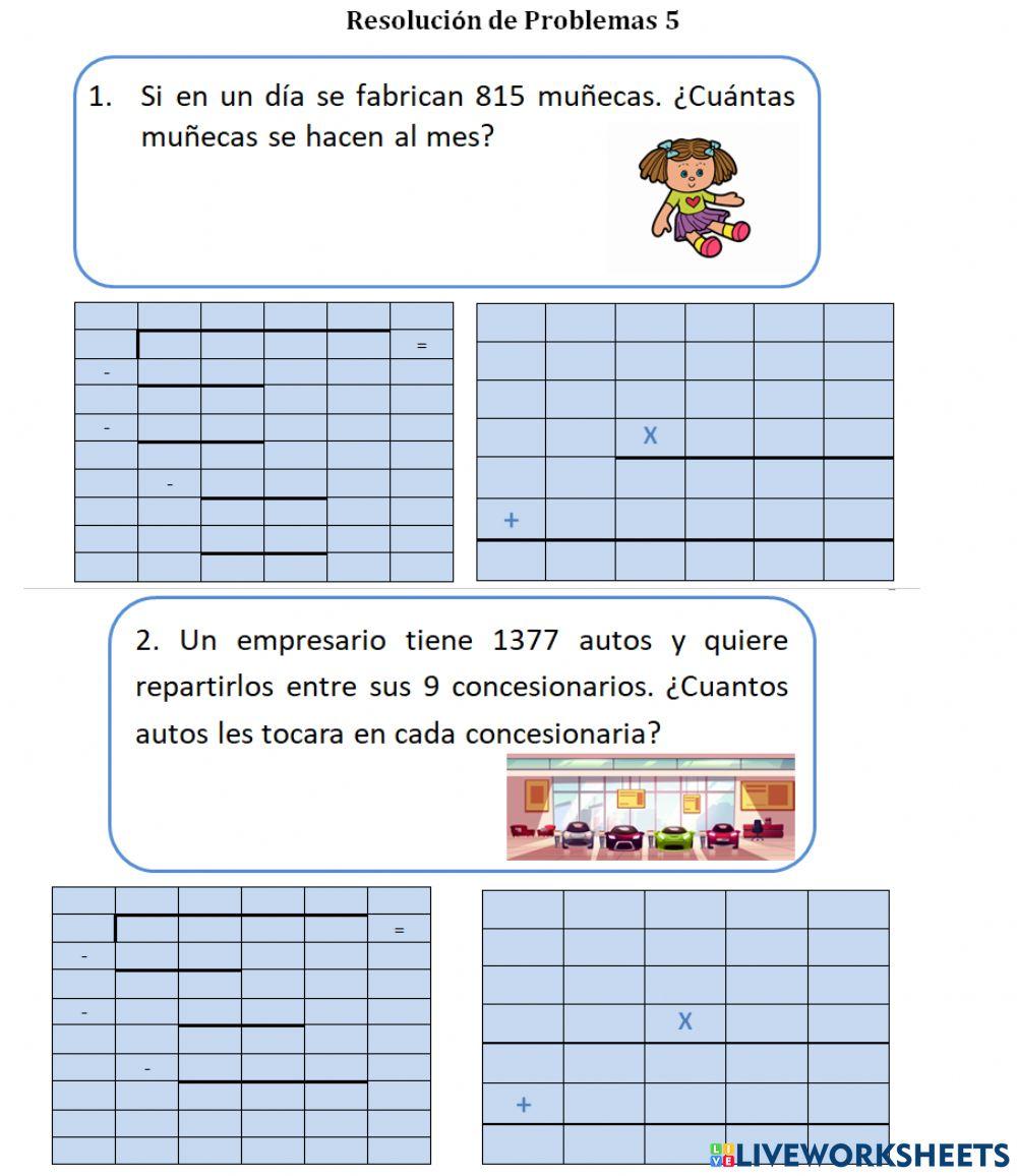 Multiplicación y división