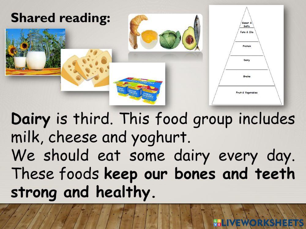 Healthy and unhealthy food