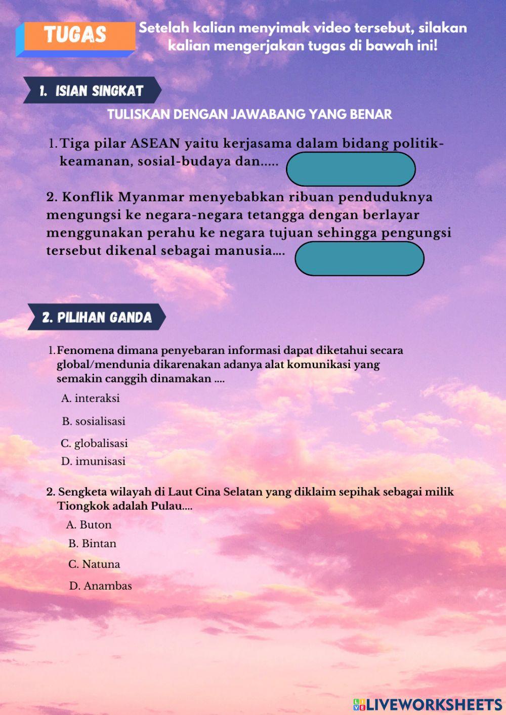 E-LKPD 2.Interaksi antarnegara ASEAN