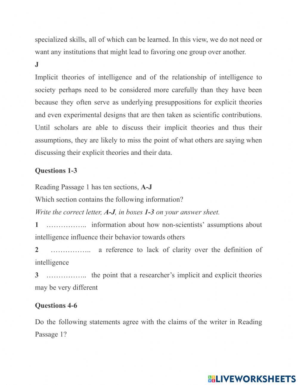 Reading - cam 14 - test 3 - passage 1