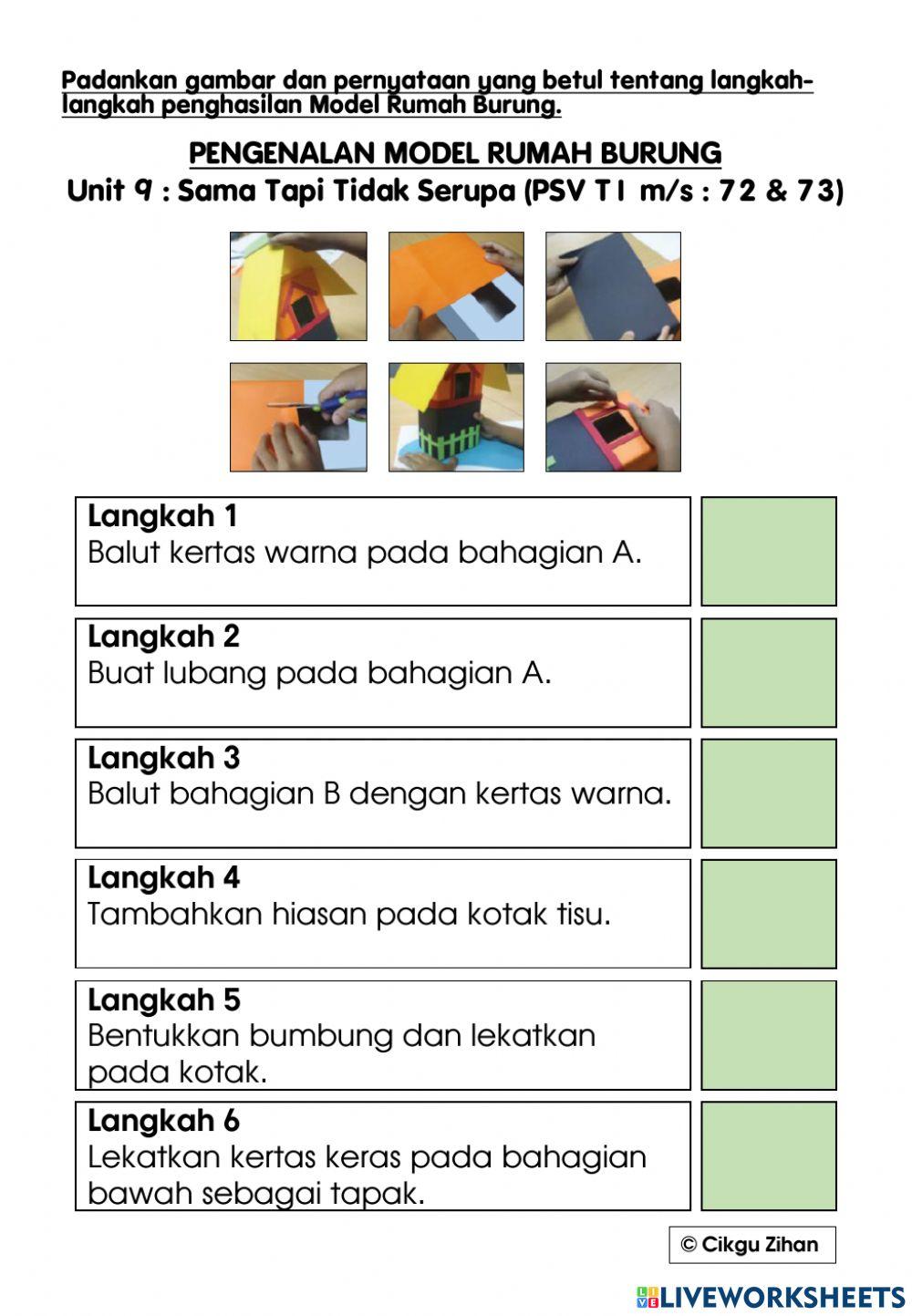 Unit 9 : Sama Tapi Tidak Serupa PSV KSSR Tahun 1 (Pengenalan)