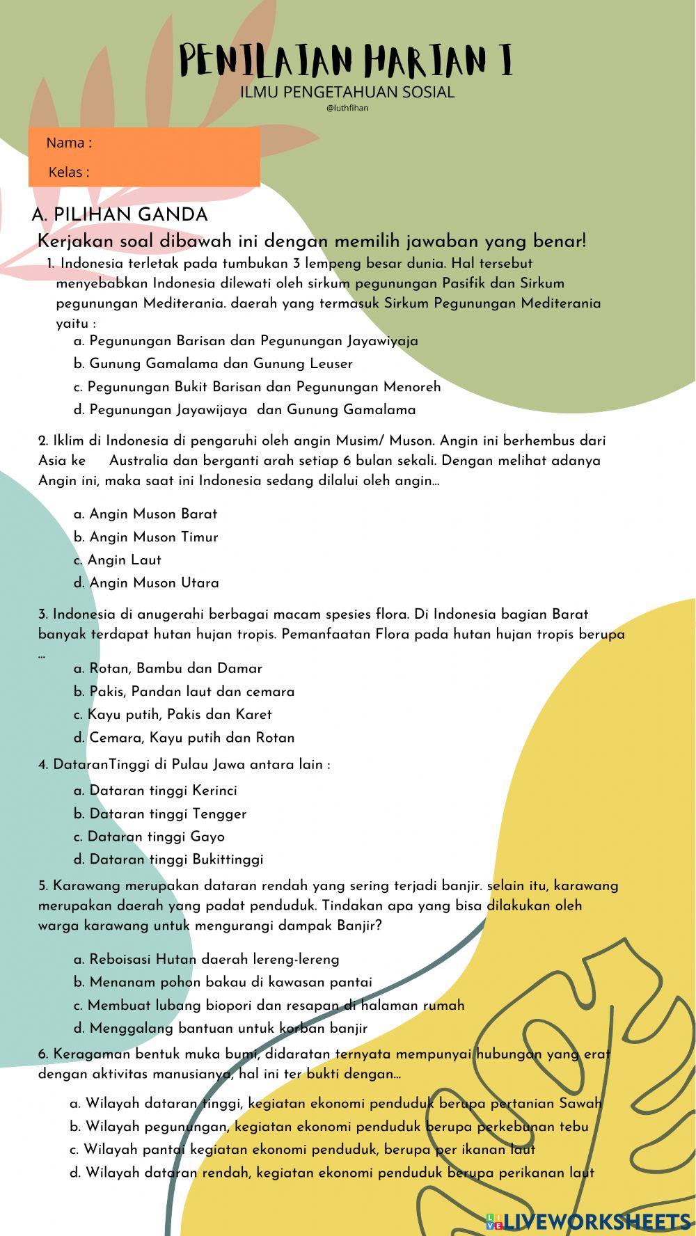 Anugerah alam Indonesia