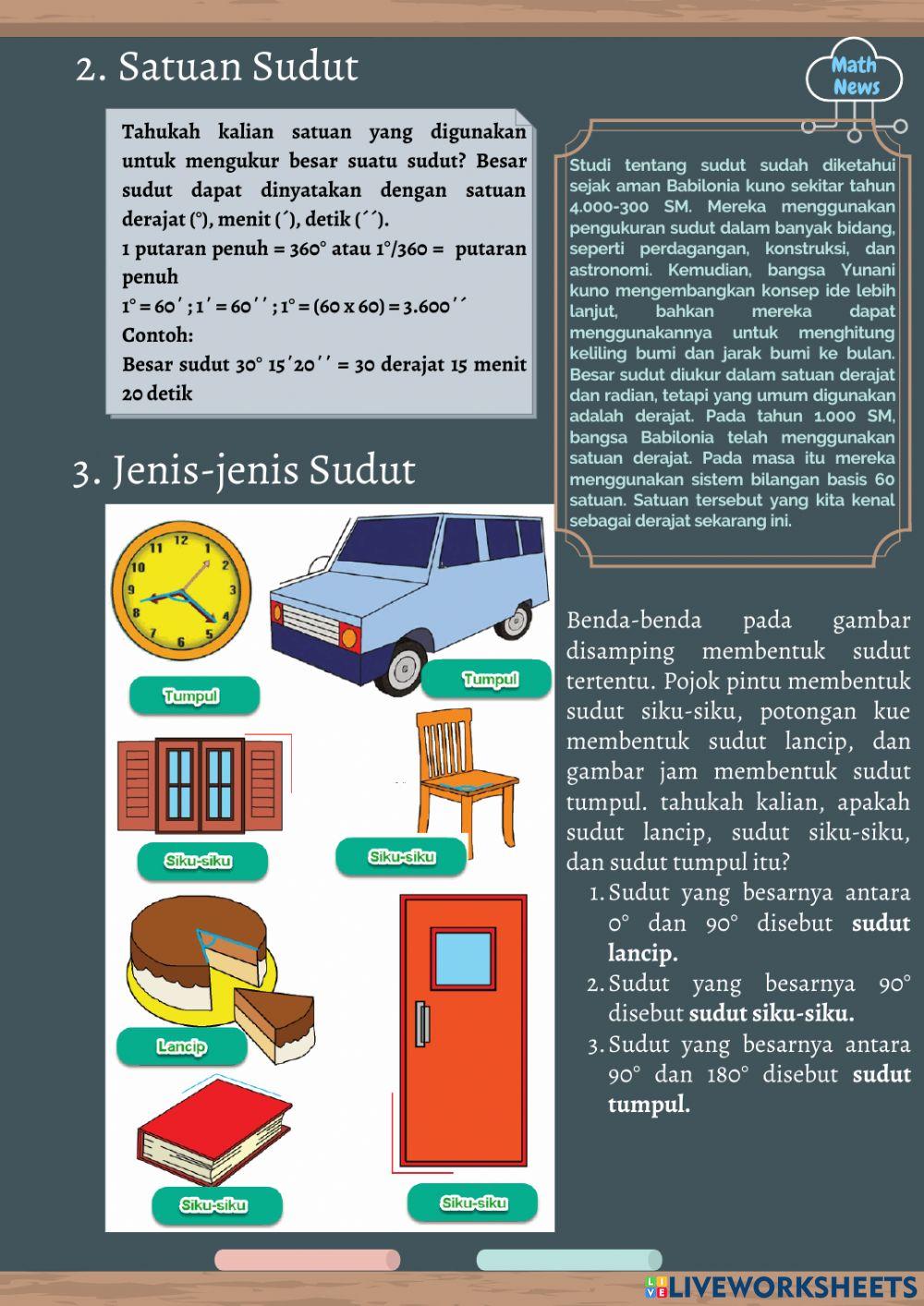 Lembar Kerja Peserta Didik Materi Garis dan Sudut