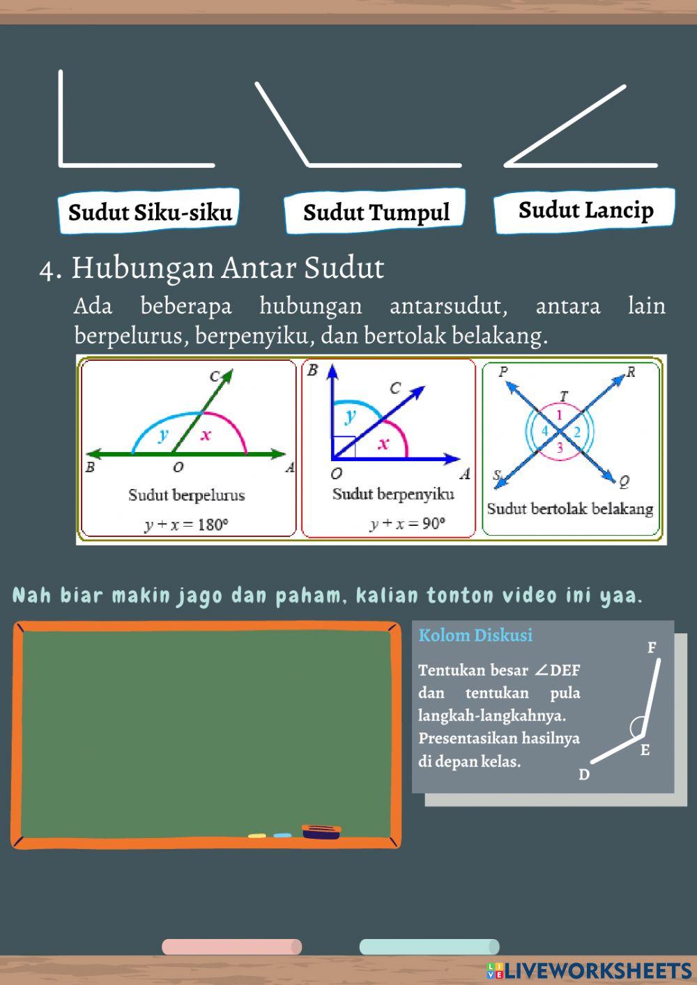 Lembar Kerja Peserta Didik Materi Garis dan Sudut