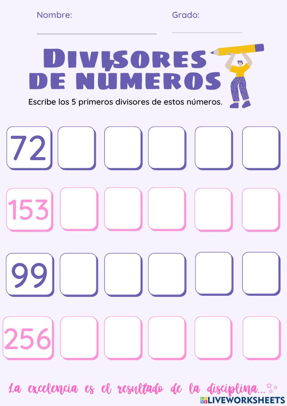 Divisores de un número