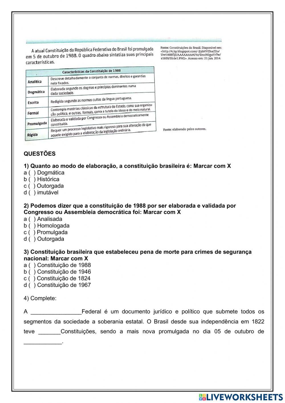 As Constituições Brasileiras