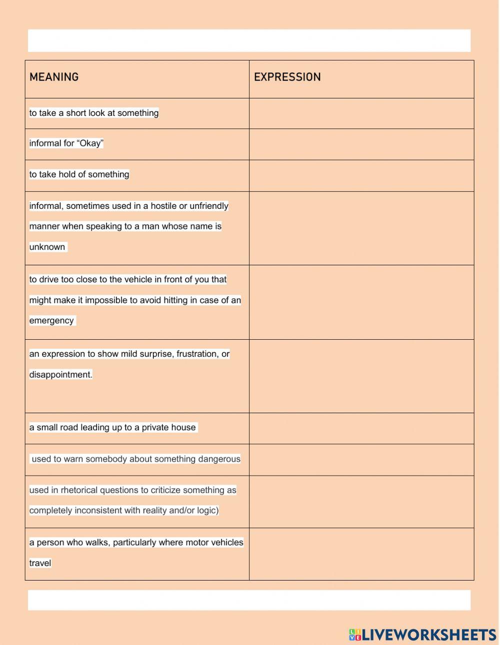 Informal language- listening