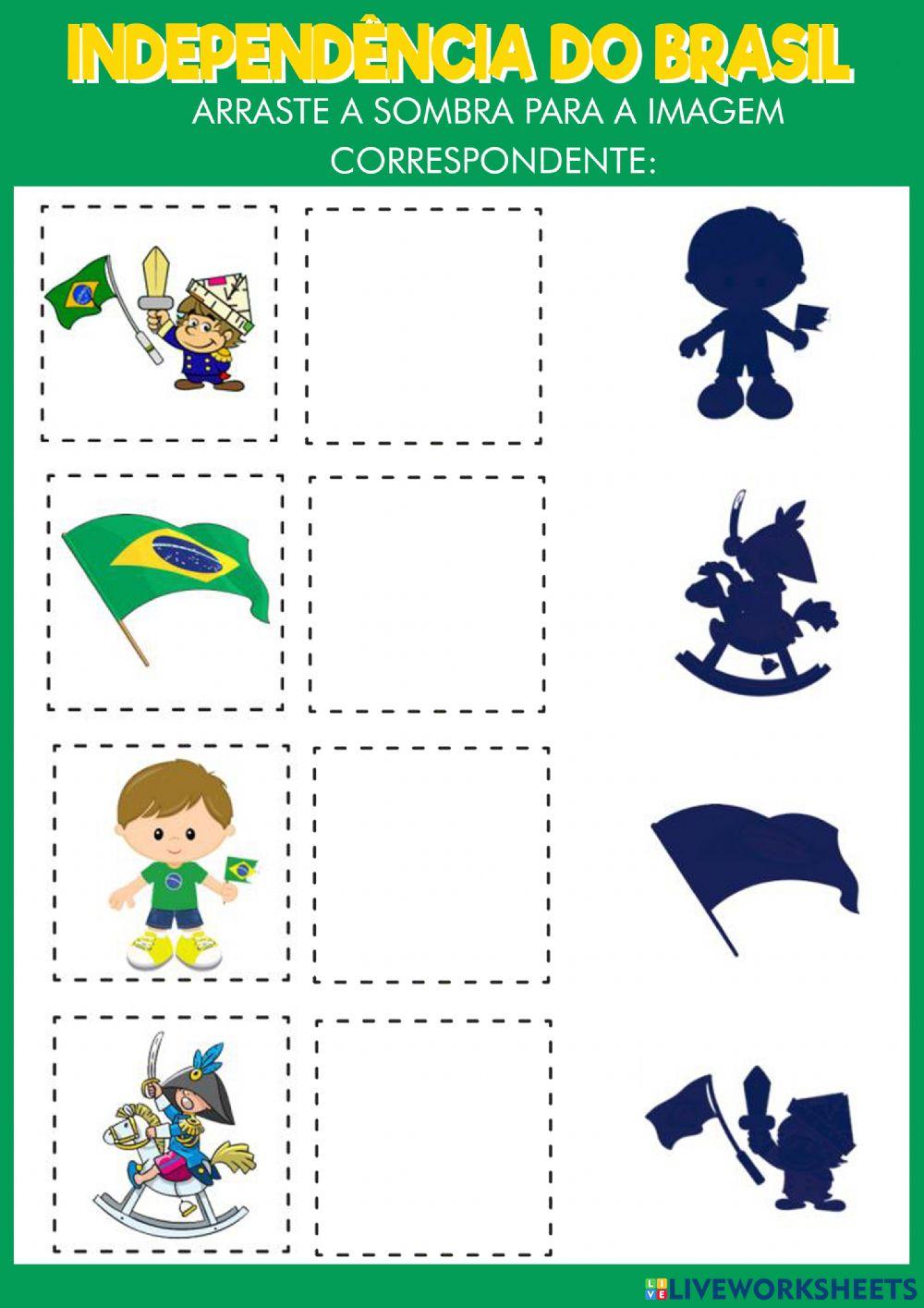 Independência do Brasil - arrastar e soltar