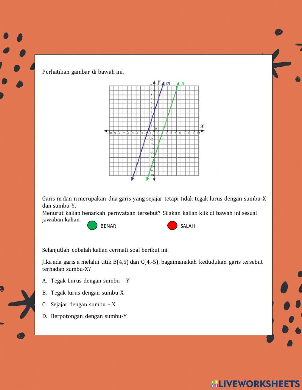 Lkpd posisi garis terhadap sumbu x dan sumbu y