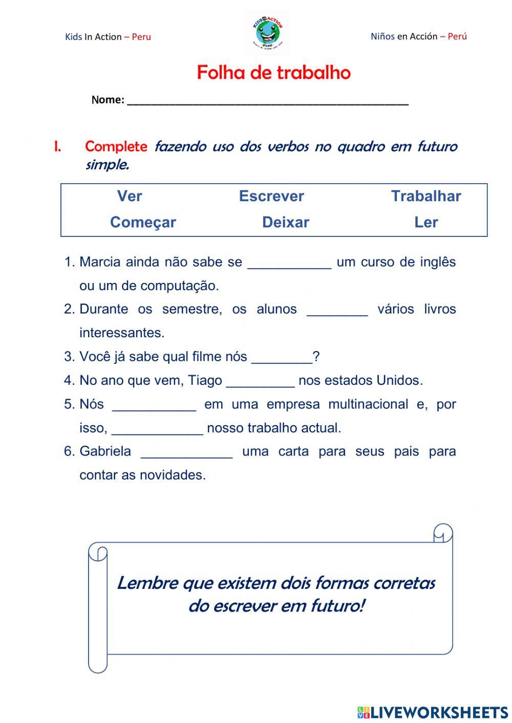 Futuro do Indicativo