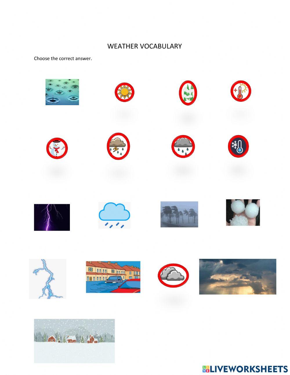 Weather vocabulary