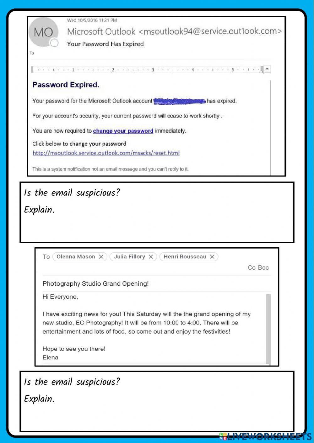 Can you identify a spam email?