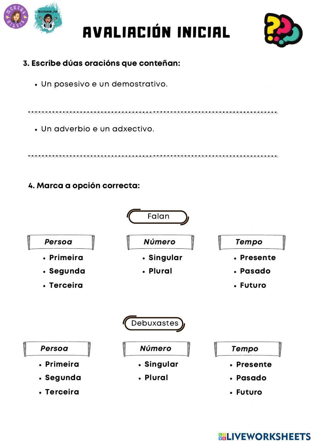 Avaliación inicial LG