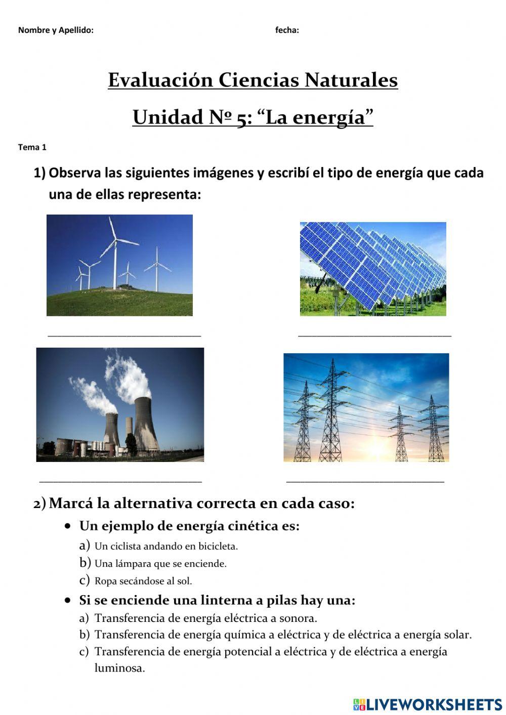 Evaluación de Ciencias Naturales