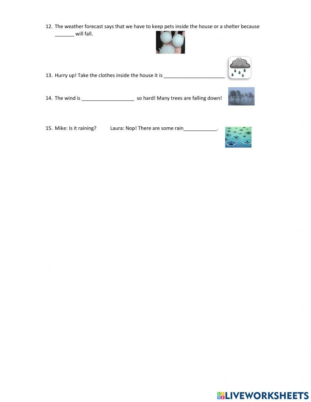 Weather vocabulary 2