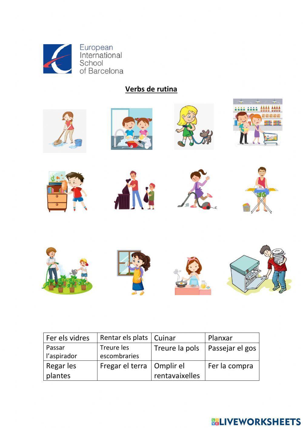 Feines de la casa (verbs)