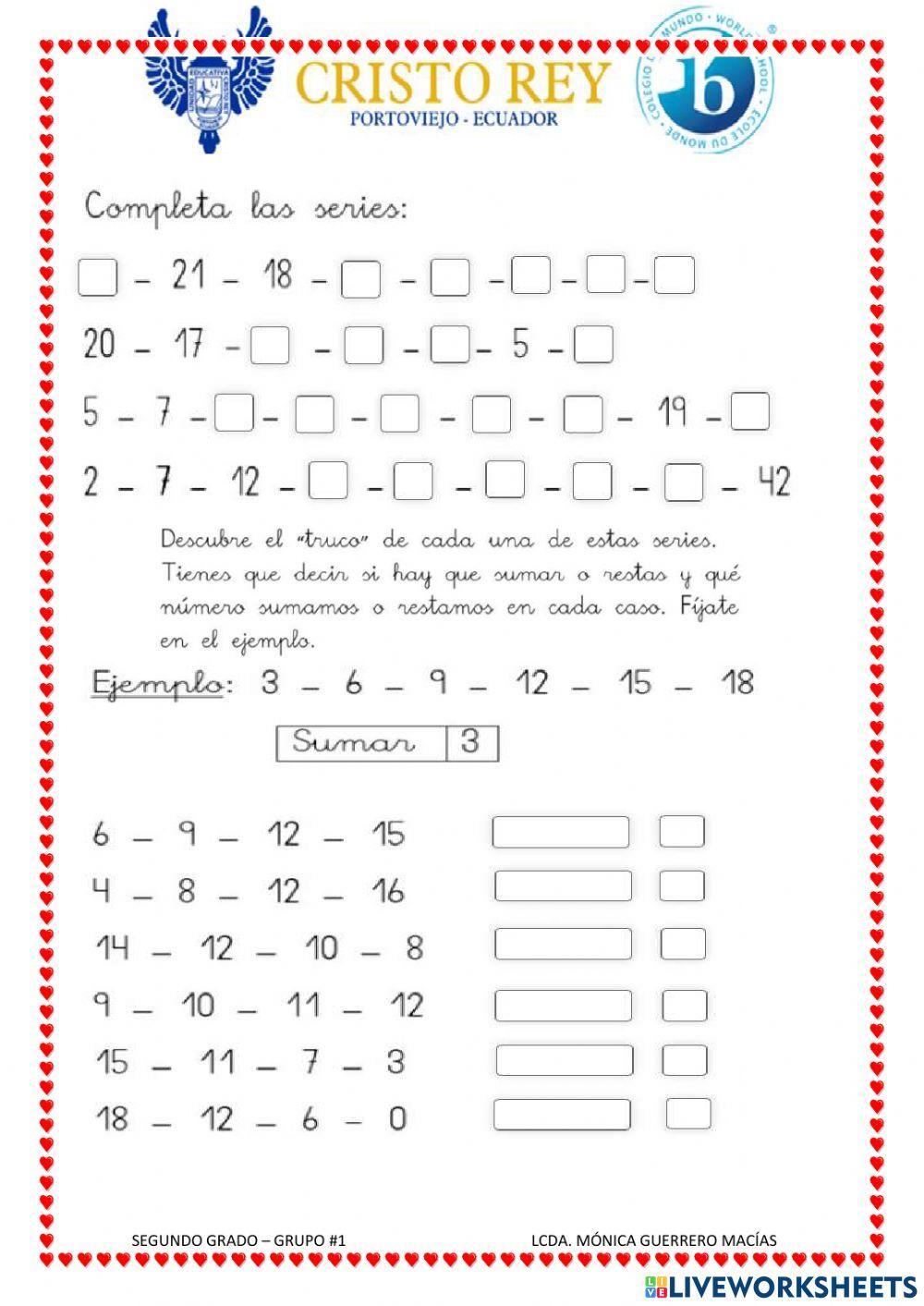 Secuencias de números