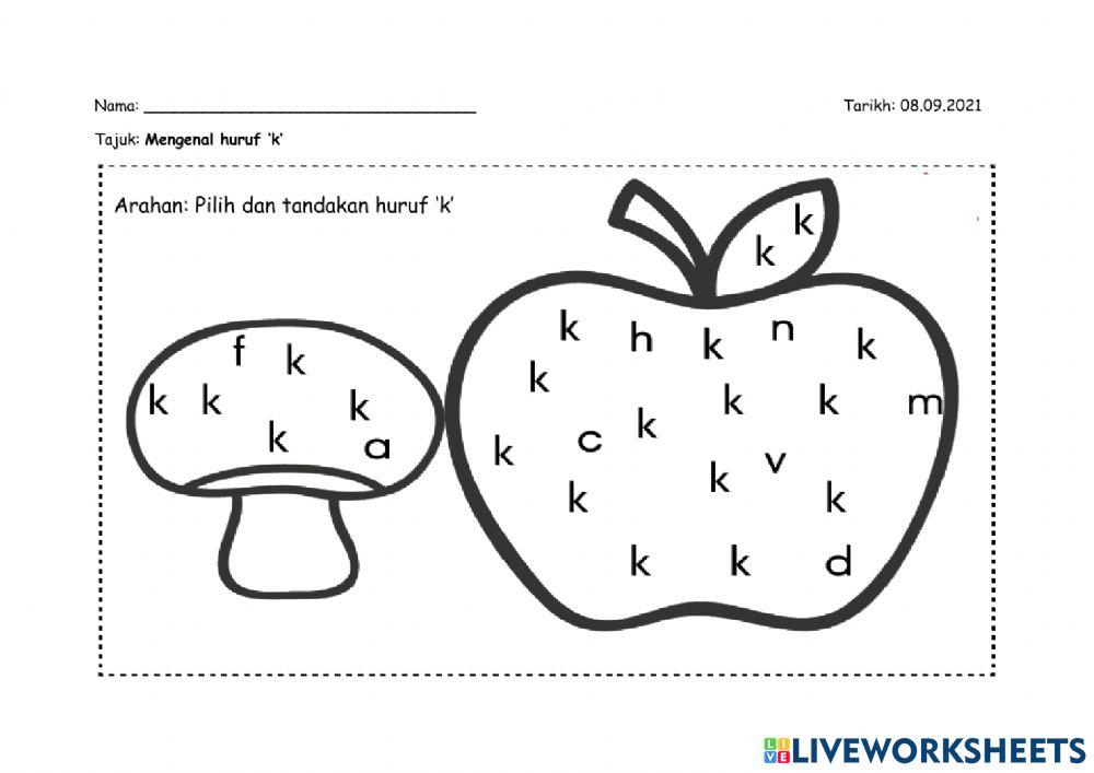 Mengenal huruf 'k'
