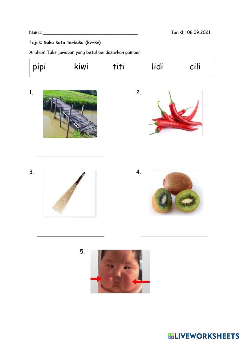 Suku Kata Terbuka kv + kv