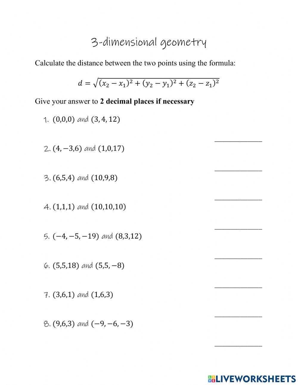distance-between-two-points-in-3-dimensions-worksheet-live-worksheets