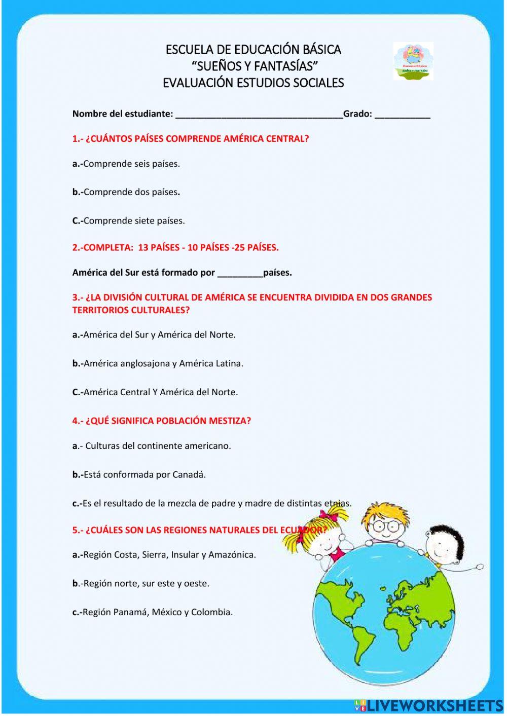 Evaluación de Sociales