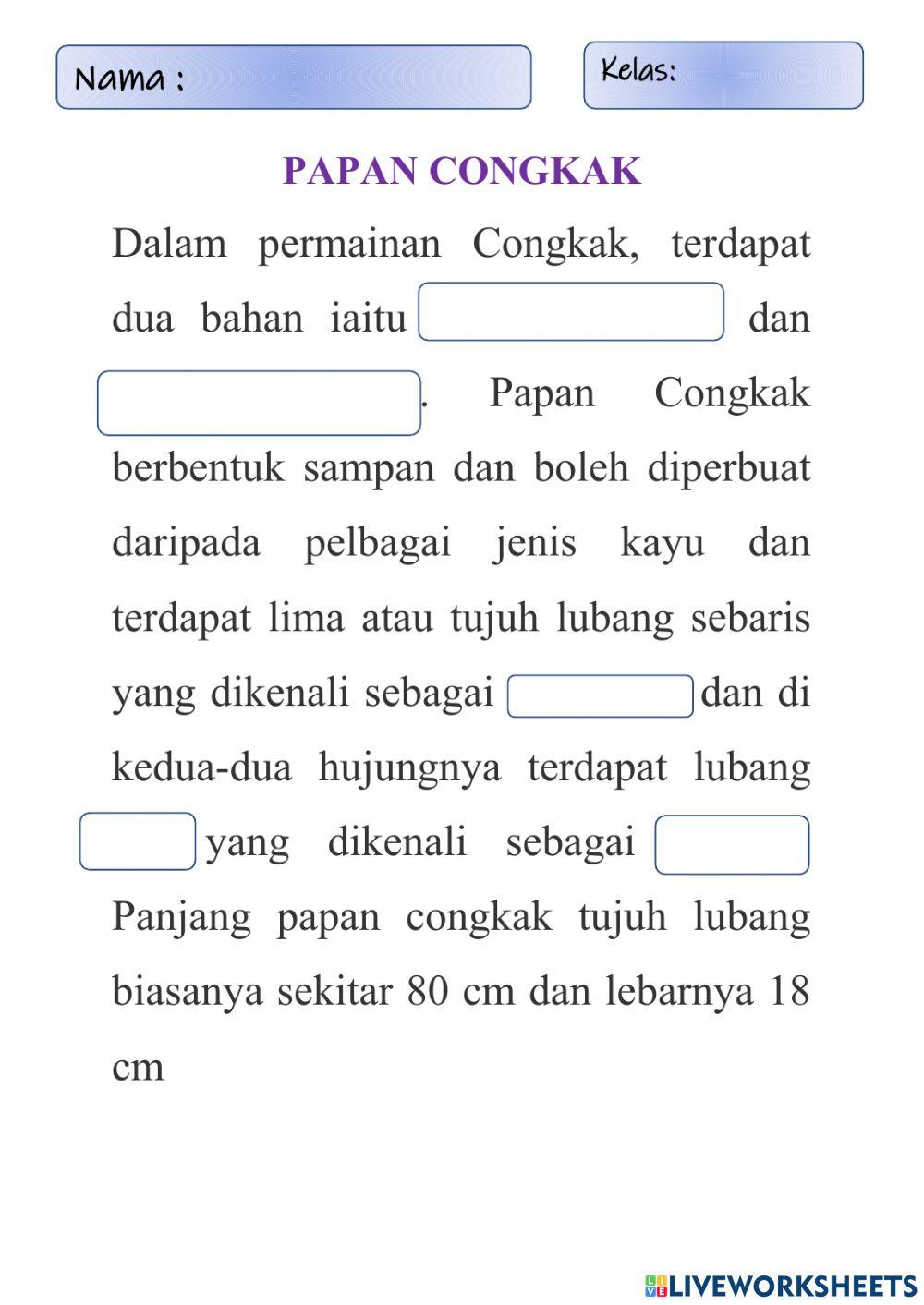 Kuiz Permainan Tradisonal Tahun 2