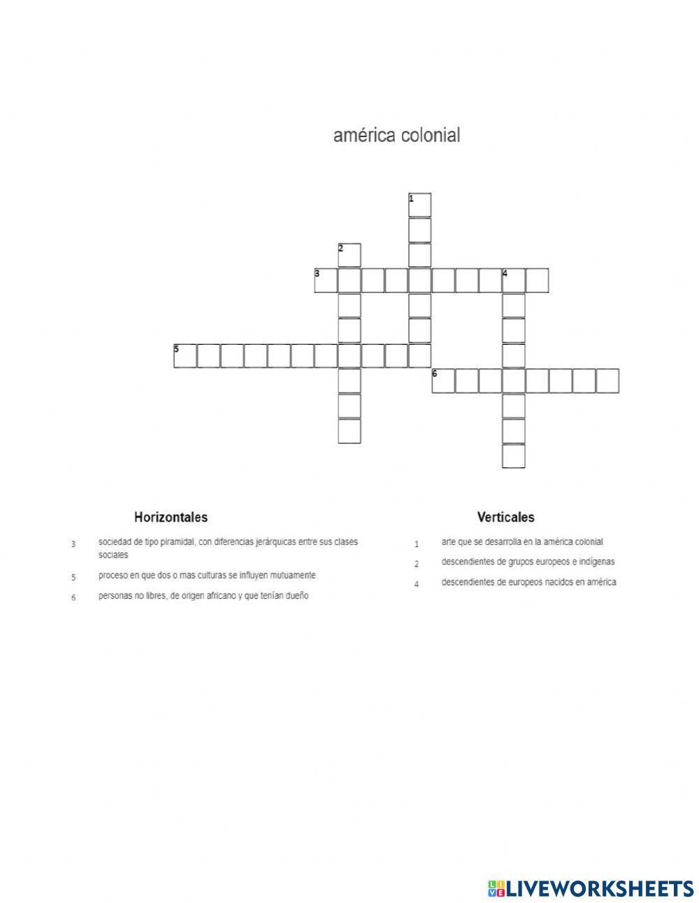 Crucigrama la colonia 2