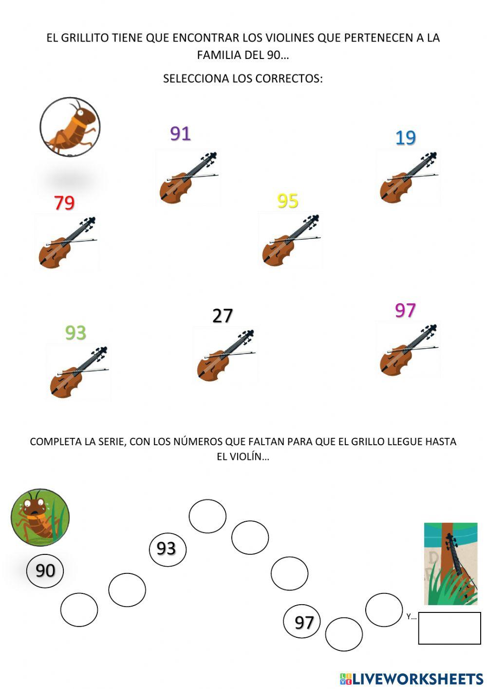 El grillo busca violines