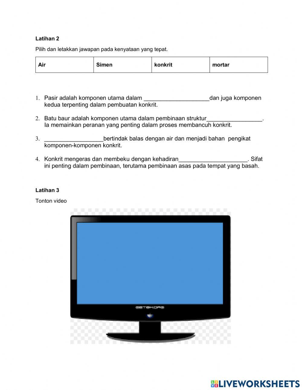 Bina struktur konkrit landskap