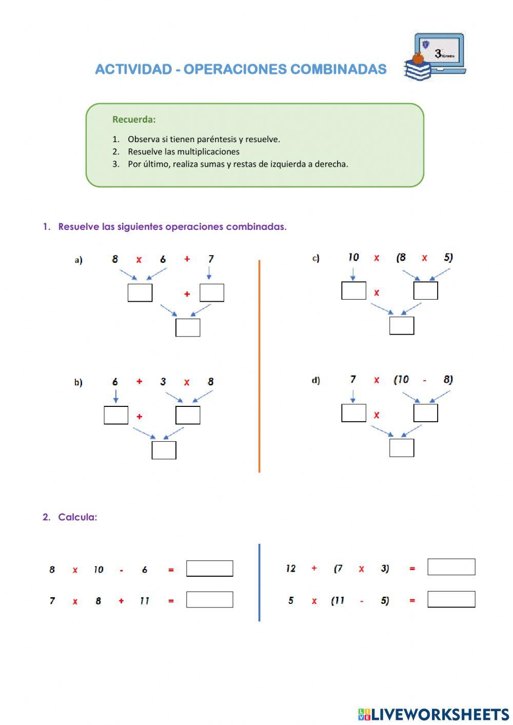 Operaciones combinadas 1