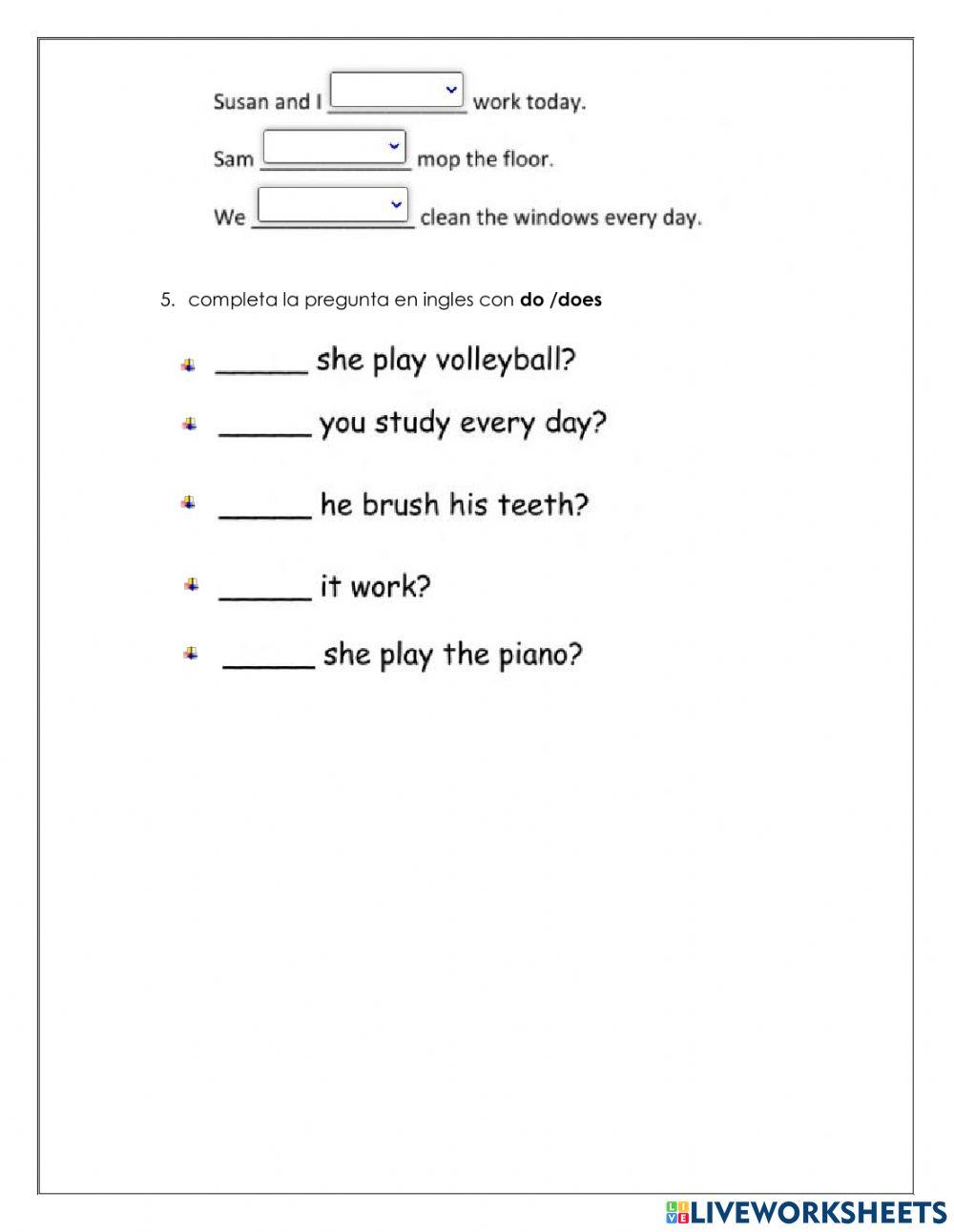 Evaluación de inglés