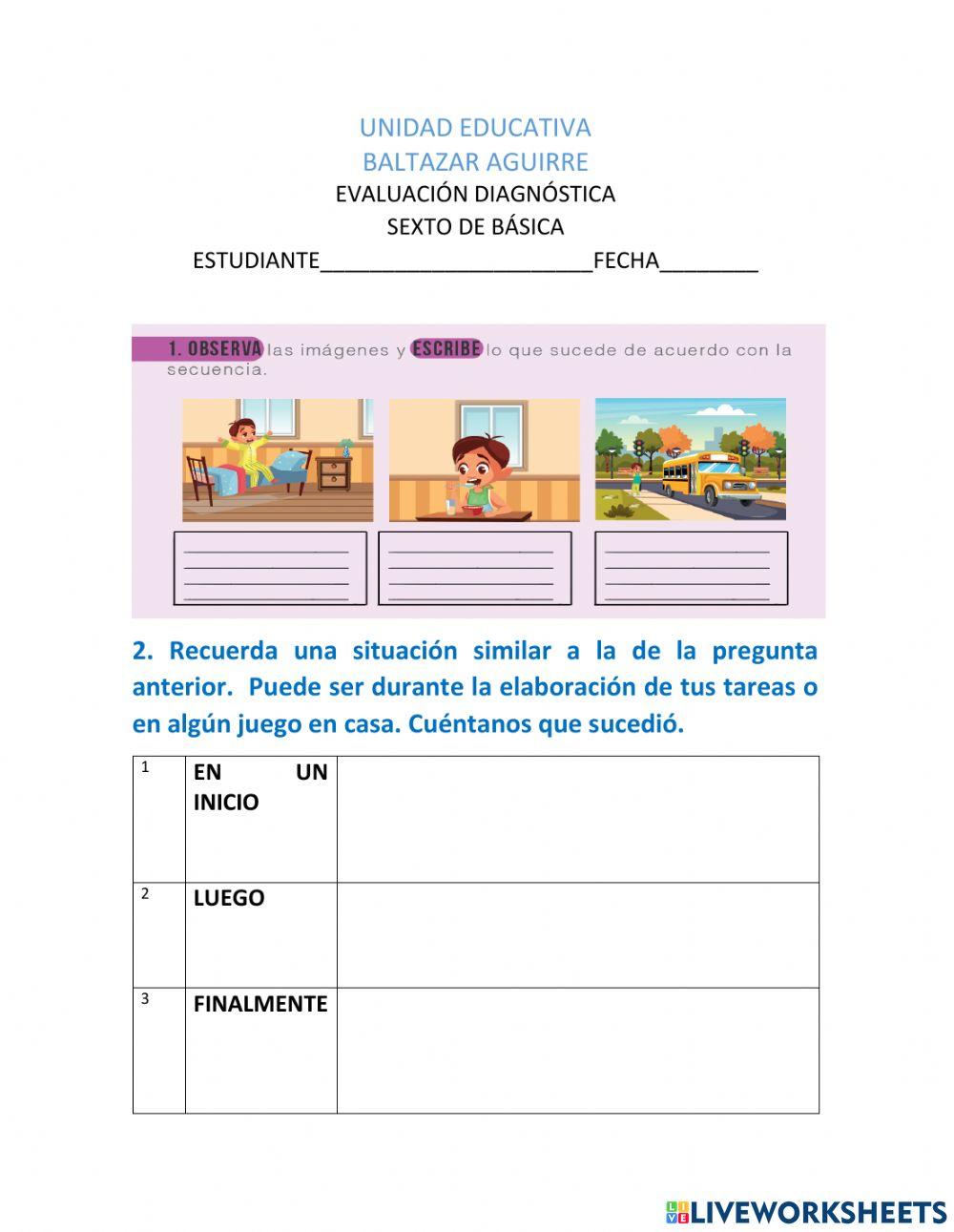 Evaluación diagnóstica