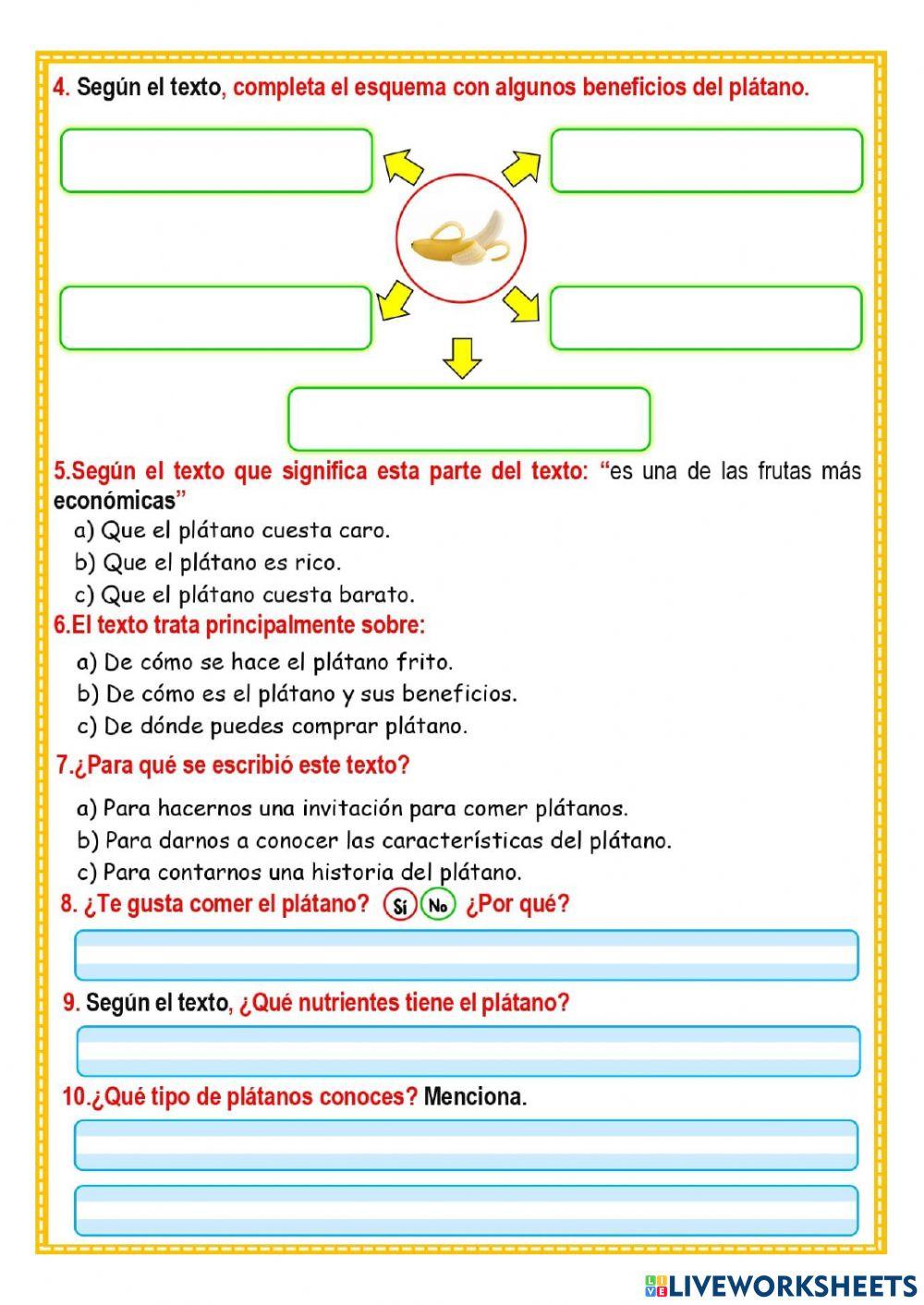 Plan lector el plátano