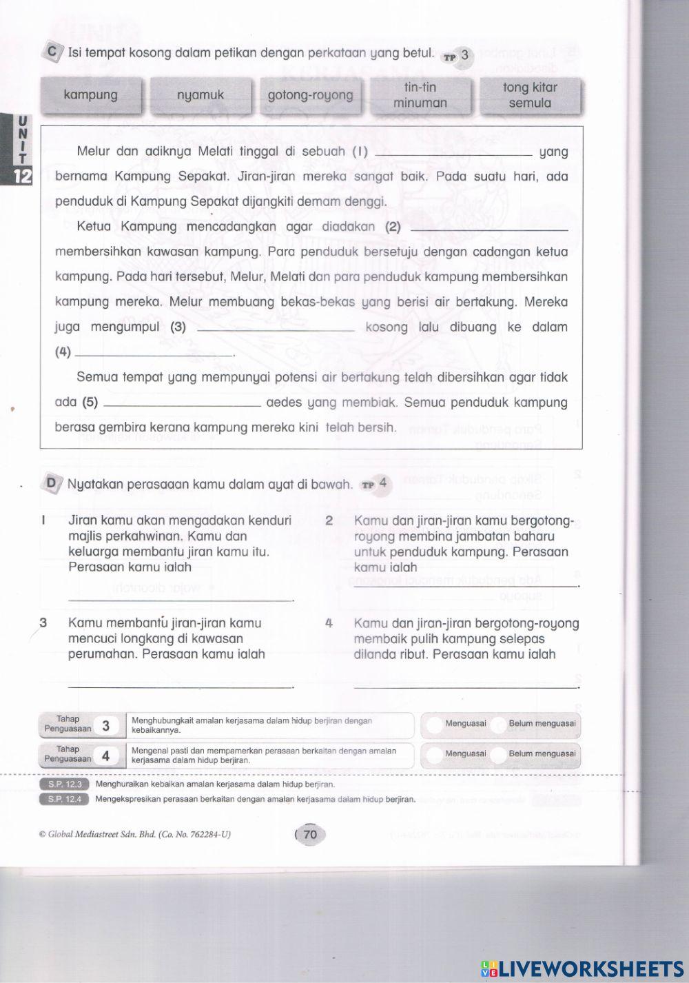 Latihan Pengukuhan Pendidikan Moral Tahun 4